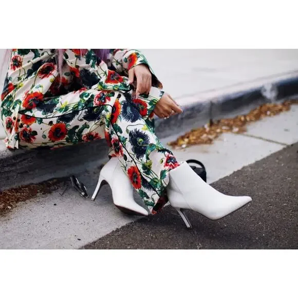 H&M Wide Pull-up Poppy Floral Viscose Pants. 10 NWT - Picture 4 of 4